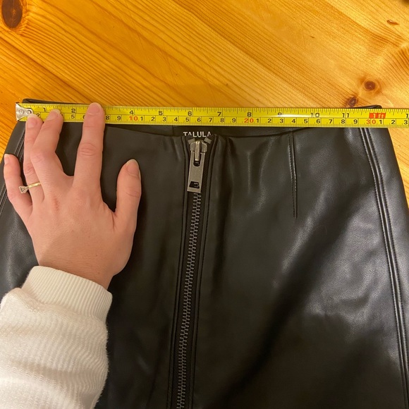 Aritzia Talula Faux Leather Black Zipper Front Mini Skirt - Picture 12 of 12